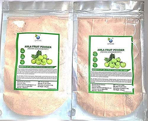 QYKKARE Premium Amla Fruit Powder for Hair Growth 100% Natural Pack of 2 (100gmX2)