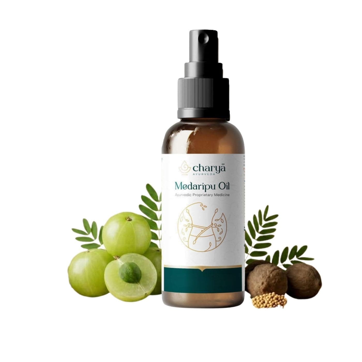 Charya Ayurveda Medaripu Oil for Weight Loss | Reduces Belly Fat | Weight Loss for Women| Helps Reduce Cellulite, Increase Skin Elasticity and Firmness | Fat Burning Oil | For Both Men & Women