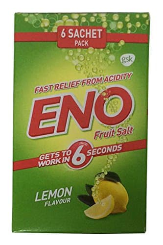 Eno Fruit Salt Sachets - Lemon Flavour, 6 Pieces Carton