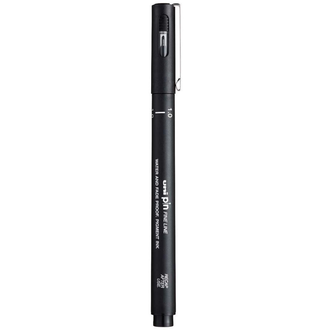 Uniball PIN-200 1.0 mm Fine Line Drawing Pen | Water & Fade Proof Pigment Ink | Ideal For Technical Drawing, Mandala, Calligraphy, Sketching, Doodle Drawing & DIY Crafts | Black, Pack of 1