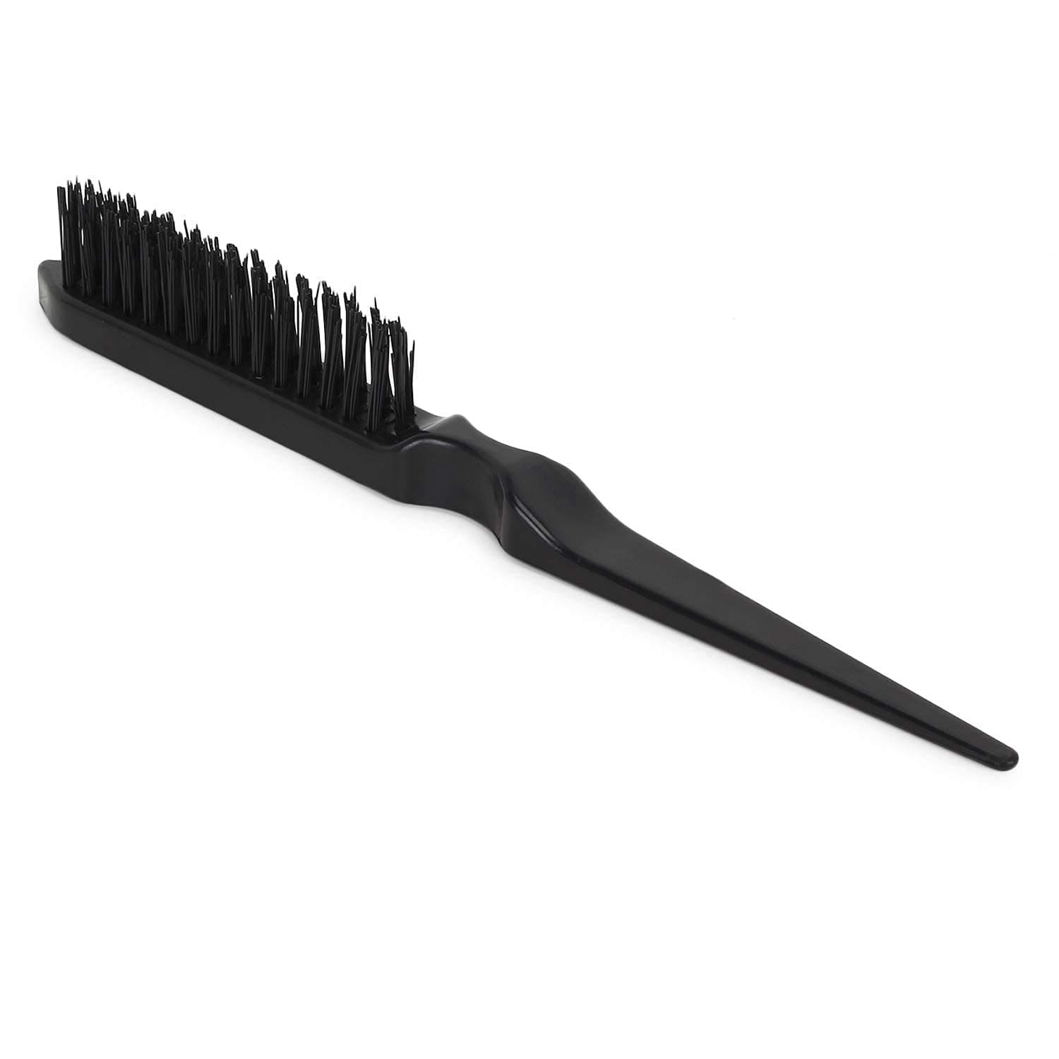 KIRA Teasing Brush Rat Tail Nylon Brush, Three Row Salon Teasing Brush, Rat Tail Combs for Back Combing, Root Teasing to Add Volume and Hair Care Scalp Massage for Women Hair Growth