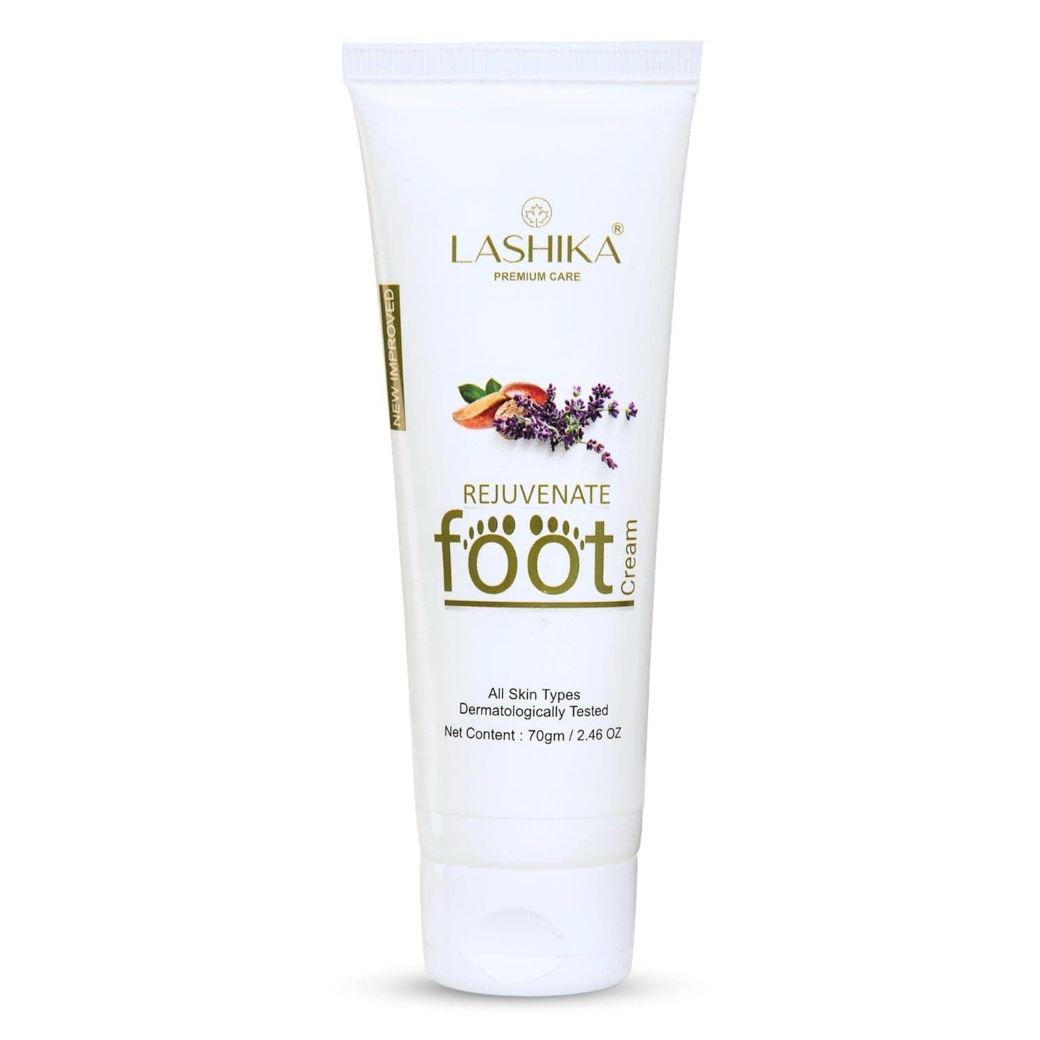 Lashika Foot Cream For Dry And Cracked Feet | Enriched With Shea Butter, Jojoba Oil, Almond Oil & Oilive Oil | Smoother & Softer | All Skin Types - 70g