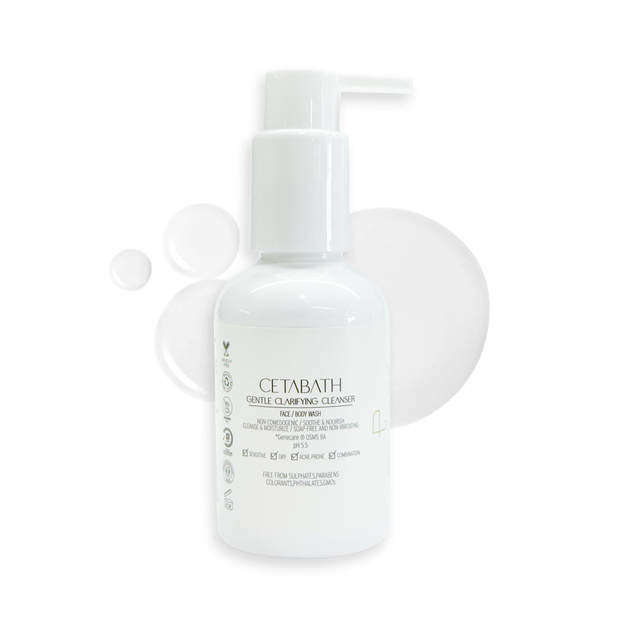 PERSONAL TOUCH SKINCARE Cetabath - Cleanser For Sensitive, Dry & Acne-Prone Skin with Glycerin, Betaine, Niacinamide & Sodiui Cocoyl Isethionate, 100ml