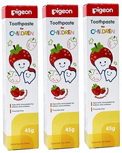 Pigeon Toothpaste for Children Strawberry Flavour(Pack of 3)
