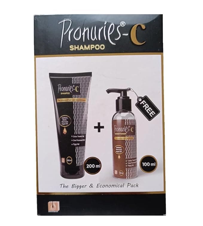 Pronuries-C Shampoo (200ml) and Conditioner (100ml) Combo, Intense Hair Care Nourishment