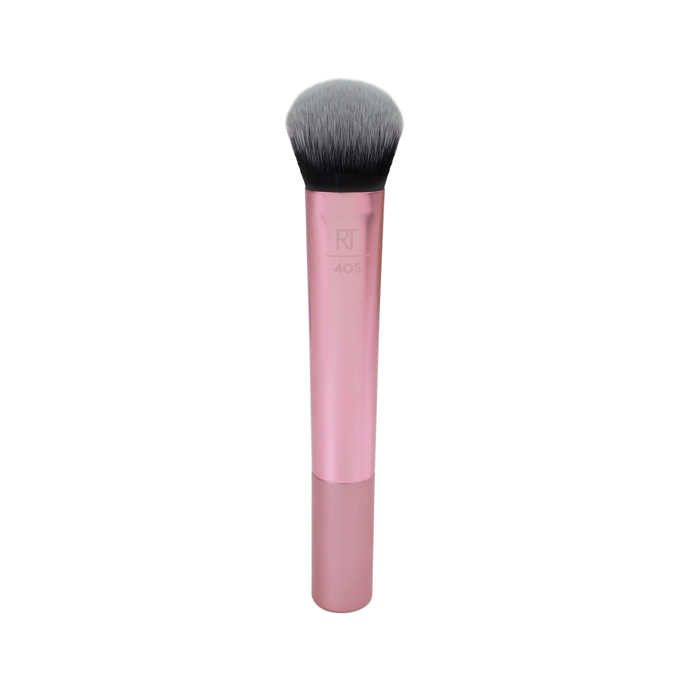 Real Techniques Instapop Cheek Makeup Brush For Application Of Loose Pigment Highlighter Or Blush, Specially Shaped To