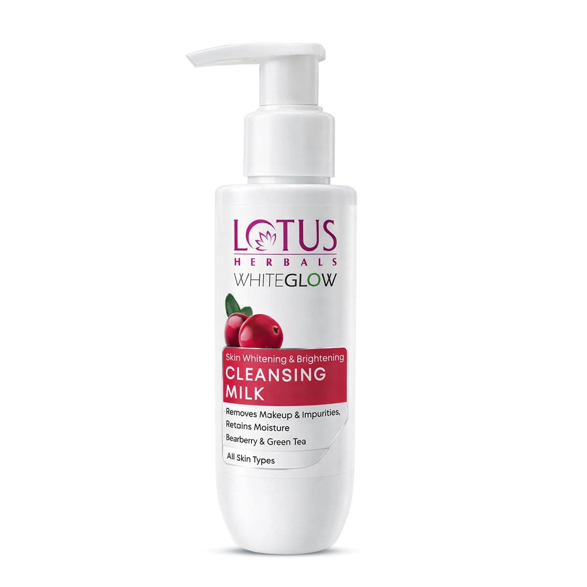 Lotus WhiteGlow Cleansing Milk | Deep Cleansing & Skin Brightening Face Cleanser | Removes Dirt, Makeup & Impurities | Soft, Hydrated & Radiant Skin | For All Skin Types | 80ml