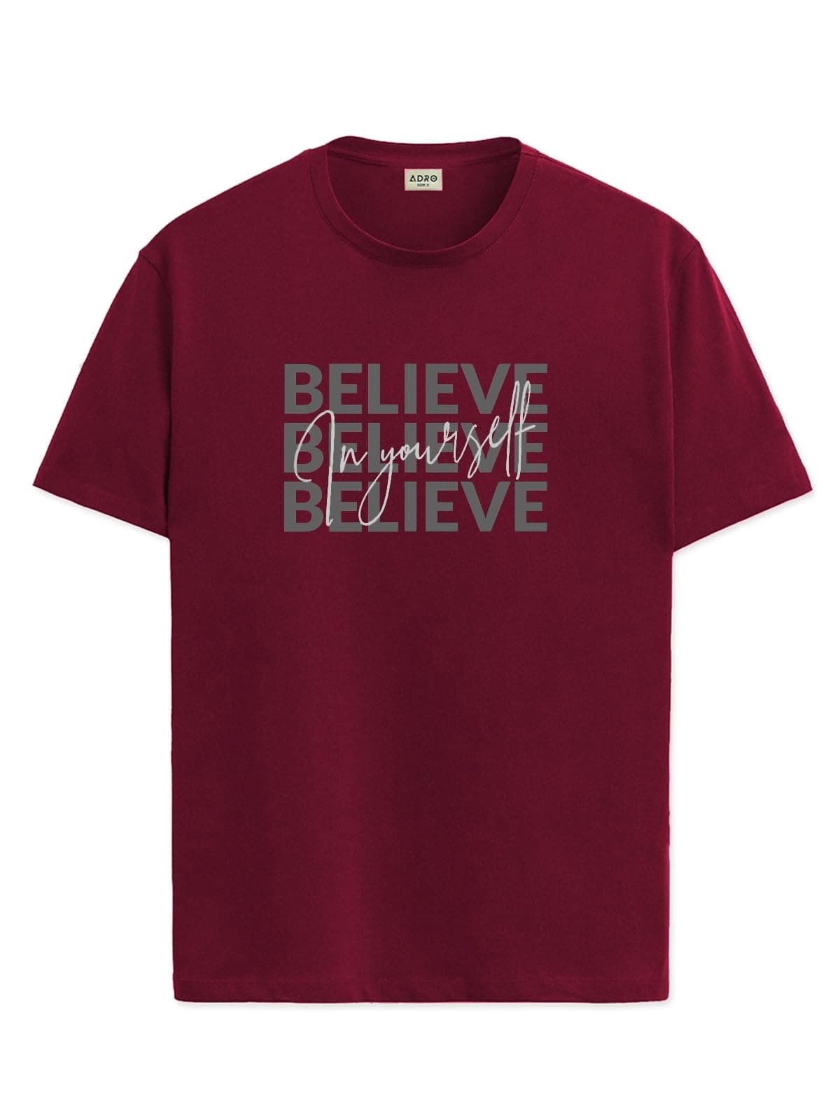 ADRO Tshirt for Men | Printed T Shirt for Men | 100% Cotton T-Shirt |Printed T Shirt | T-Shirts | RN24-INV-MR-3XL Maroon