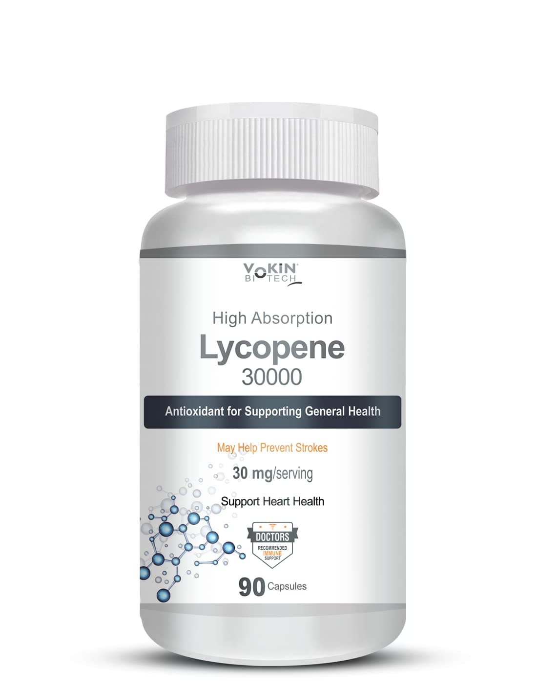 Vokin Biotech Lycopene 30mg, Support Heart health 90 Capsules