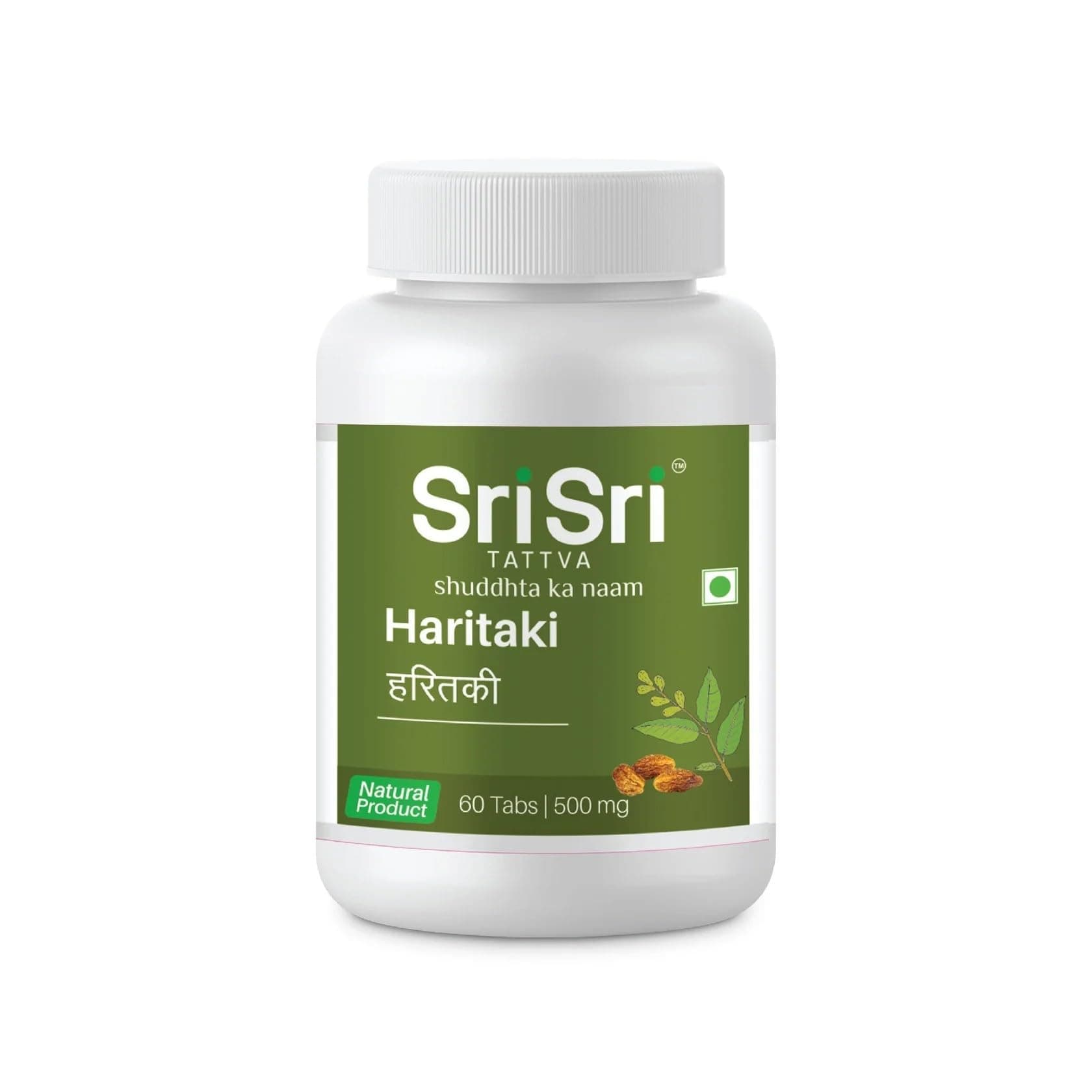 Sri Sri TATTVA shuddhta ka naam Haritaki 60 Tabs, 500Mg (Pack Of 2)