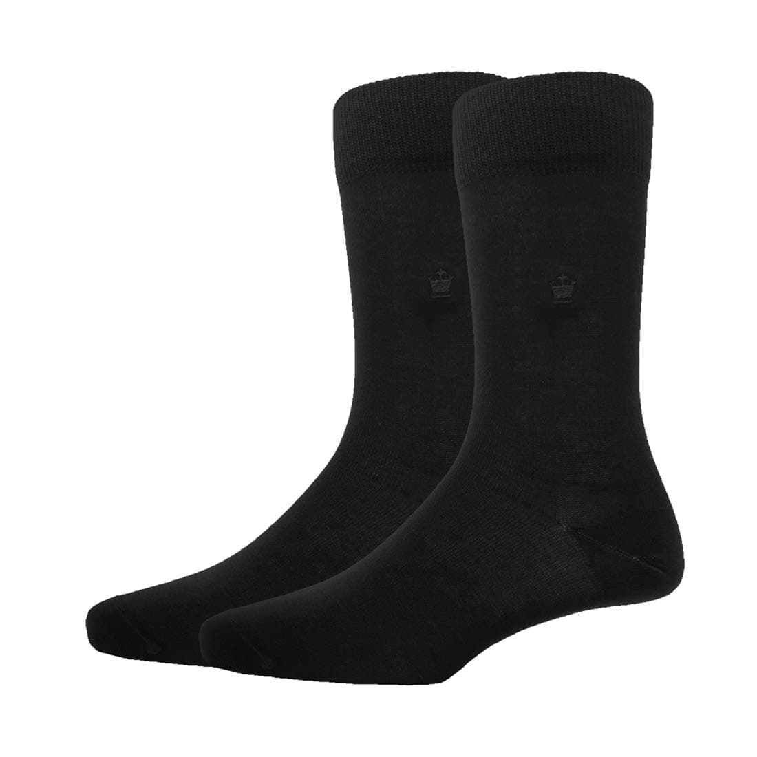 Louis Philippe Men's Cotton Full length Socks (Pack Of 2) Black