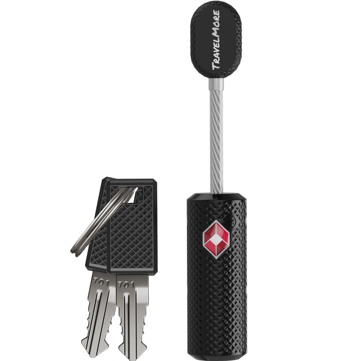 TSA Approved Luggage Locks with Key for Travel – Flexible Lock Keyed Alike (1, 2 & 4 Pack)