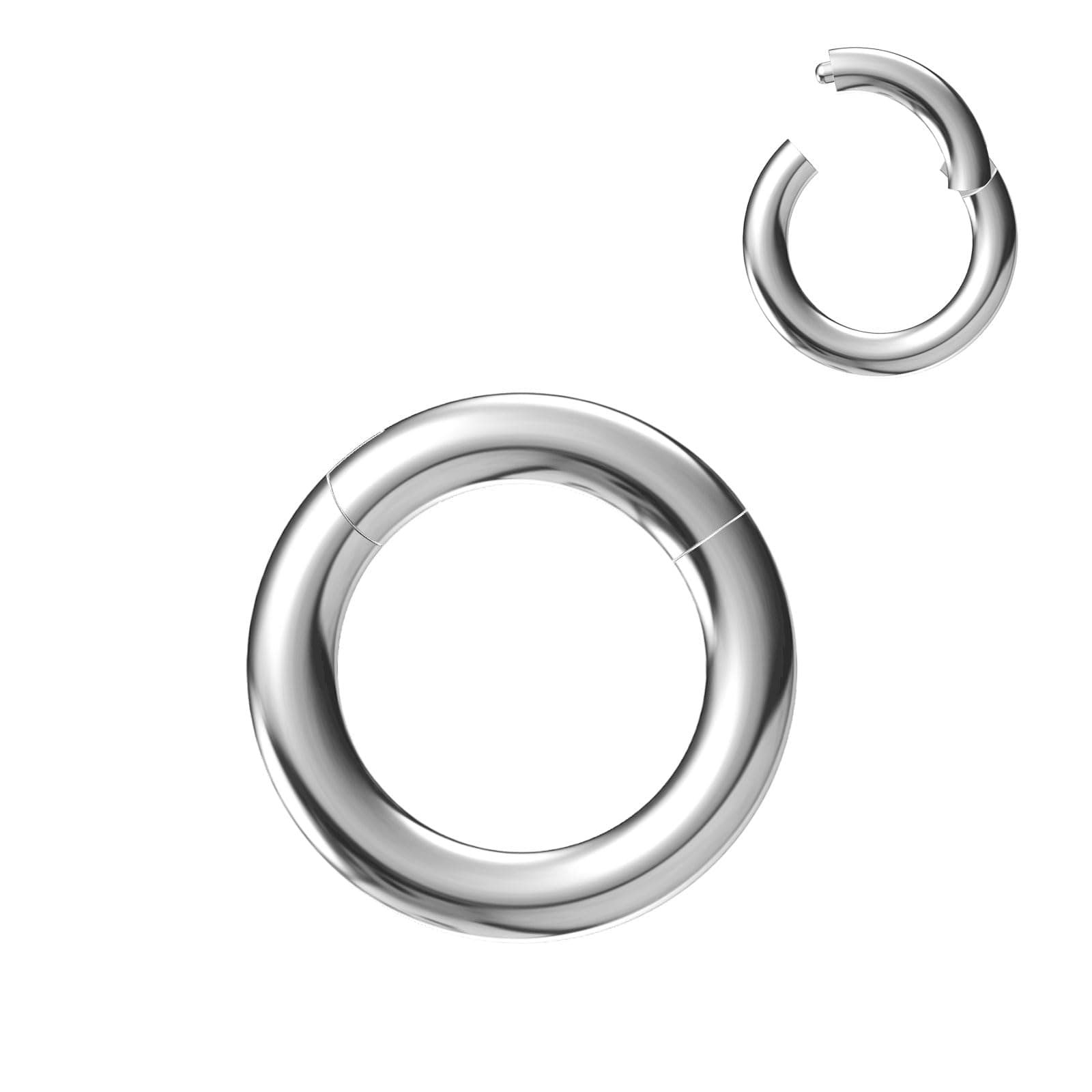NewkeepsR Hypoallergenic Nose Hoop Rings 20G/18G/16G14G/12G/10G/8G/6G 316L Steel Clicker Segment Gold/Rose Gold/Black/Purple Color