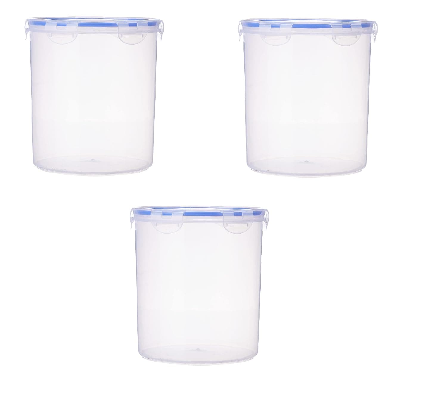 Aristo 1030 Lock & Fresh Airtight Food Storage Container, BPA Free, Leakproof & Freezer Safe, Transparent Kitchen Storage Box Set Of 3-5000 ML