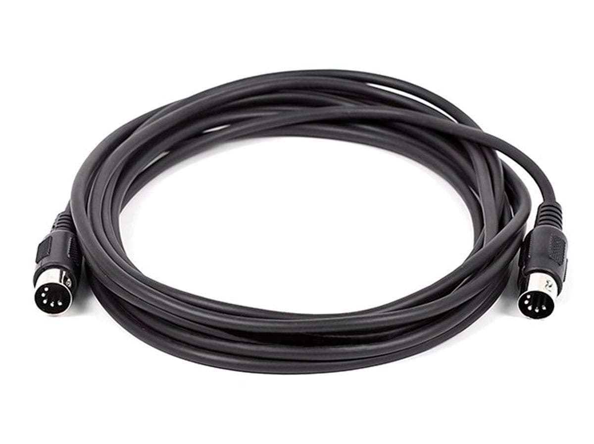 Monoprice MIDI Cable with 5 Pin DIN Plugs, 20-Feet, Black (108535)