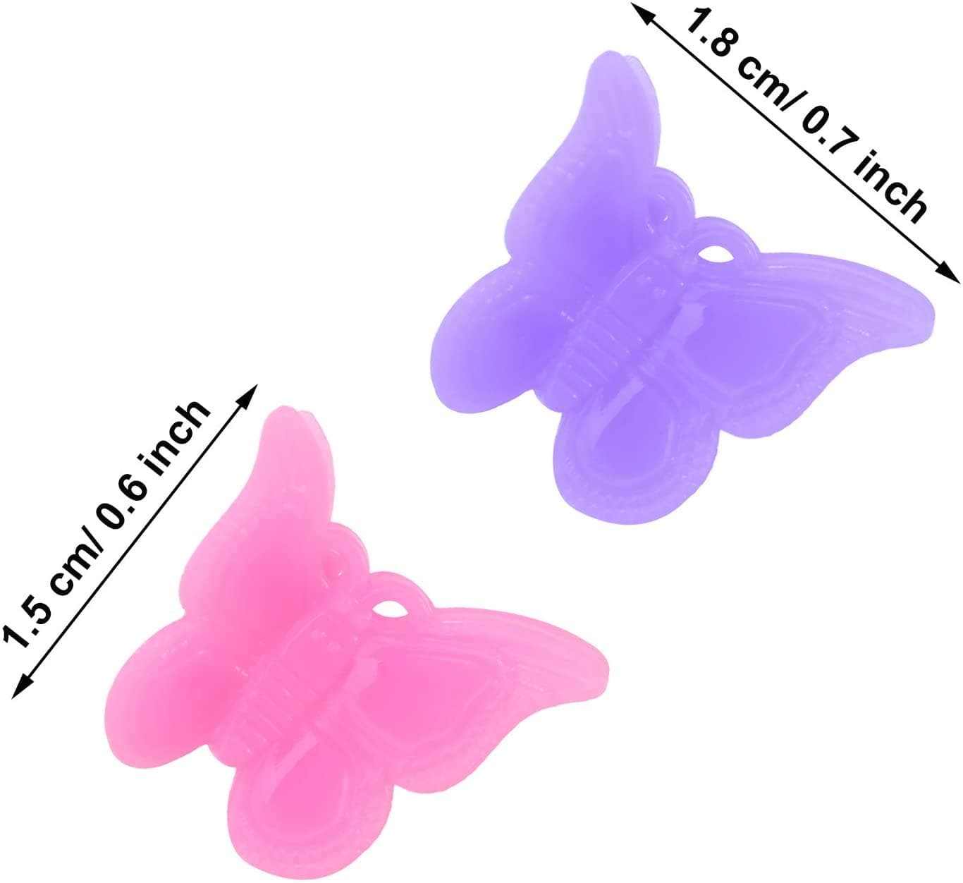 50 Pack Butterfly Hair Clips Pastel Mini Cute Accessories For 90S Girls Women With Box Package, Matte Colors Assorted Color Clips, Beautiful And Women, Random Colour