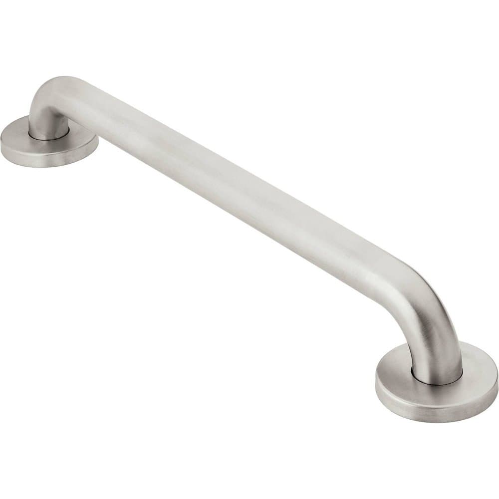 Moen R8712P 12-Inch Bathroom Grab Bar, Peened