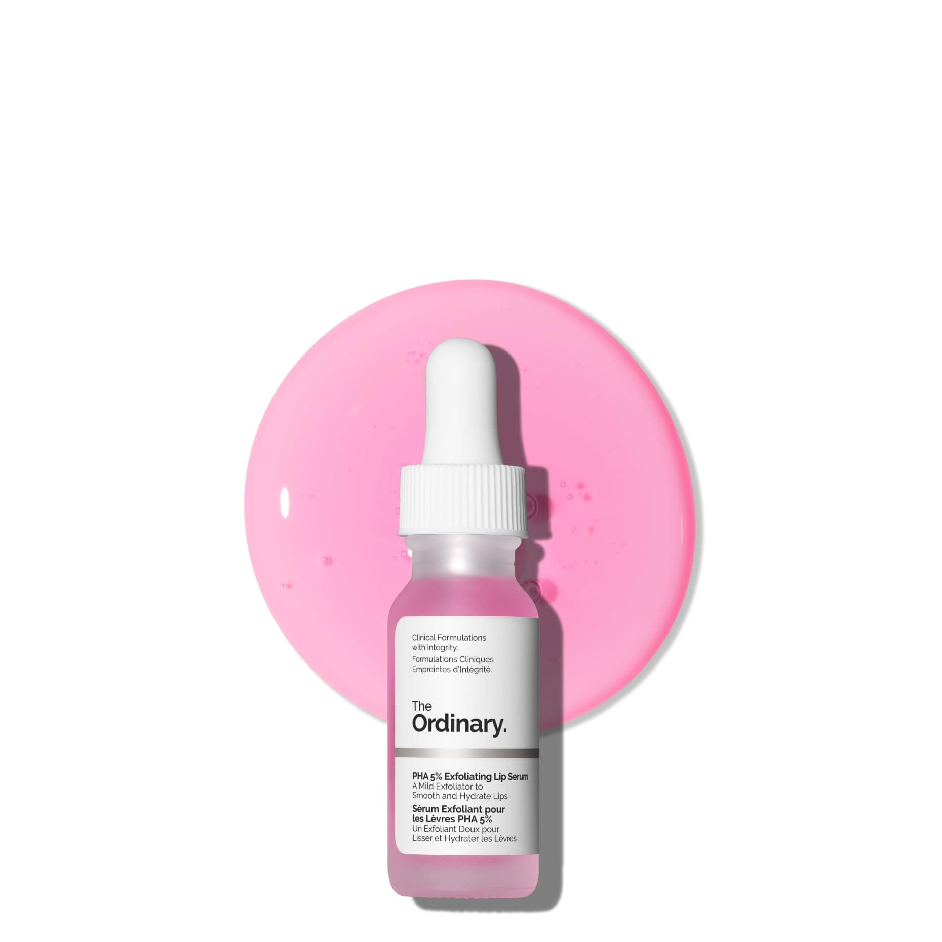 The Ordinary PHA 5% Exfoliating Lip Serum, Hydrating Overnight Lip Exfoliator Treatment, 15ml