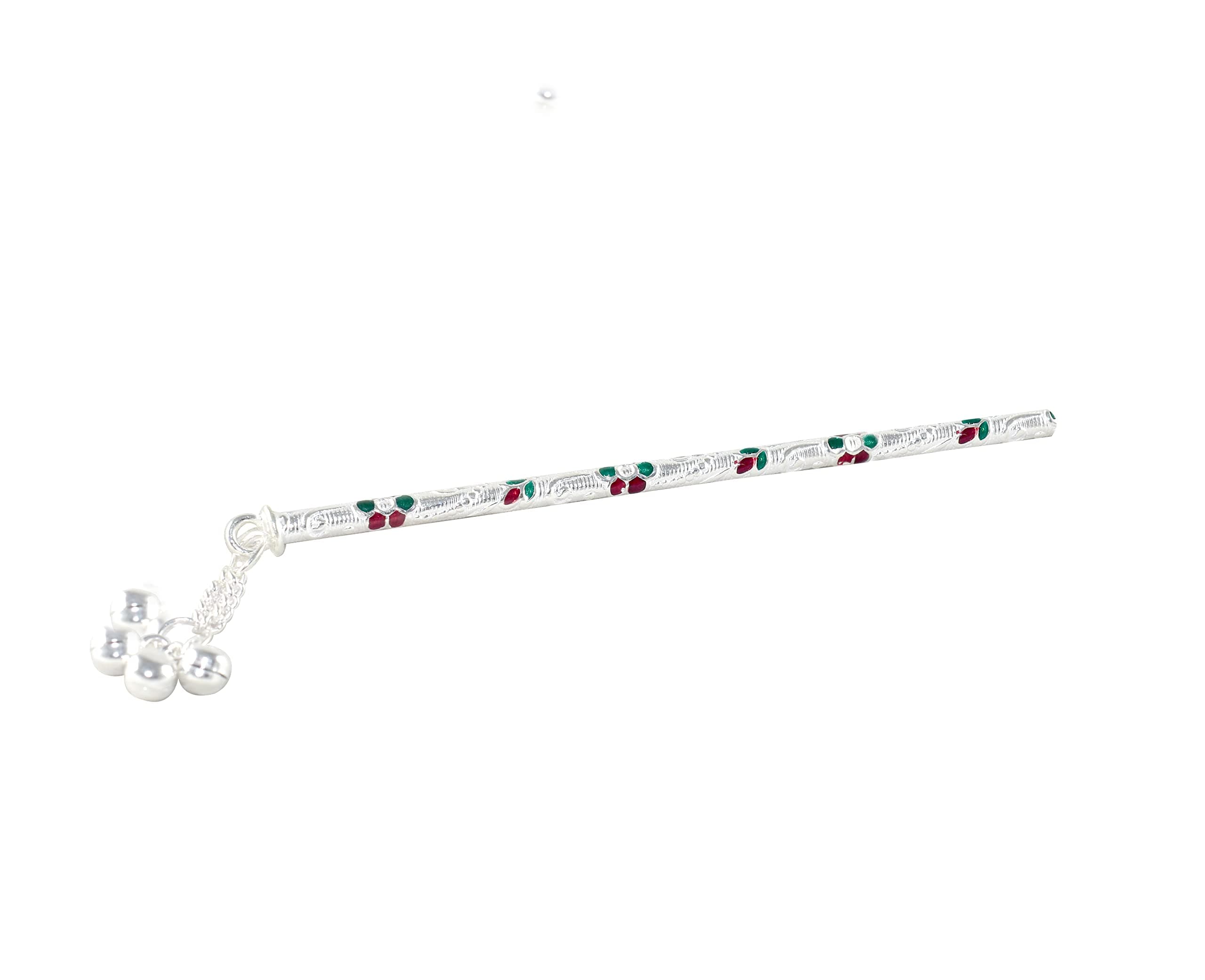 KMJ Pure Silver Flute/bansuri for Lord Krishna/laddu Gopal ji and Gifting Purpose Flute (Size : 10.5cm)