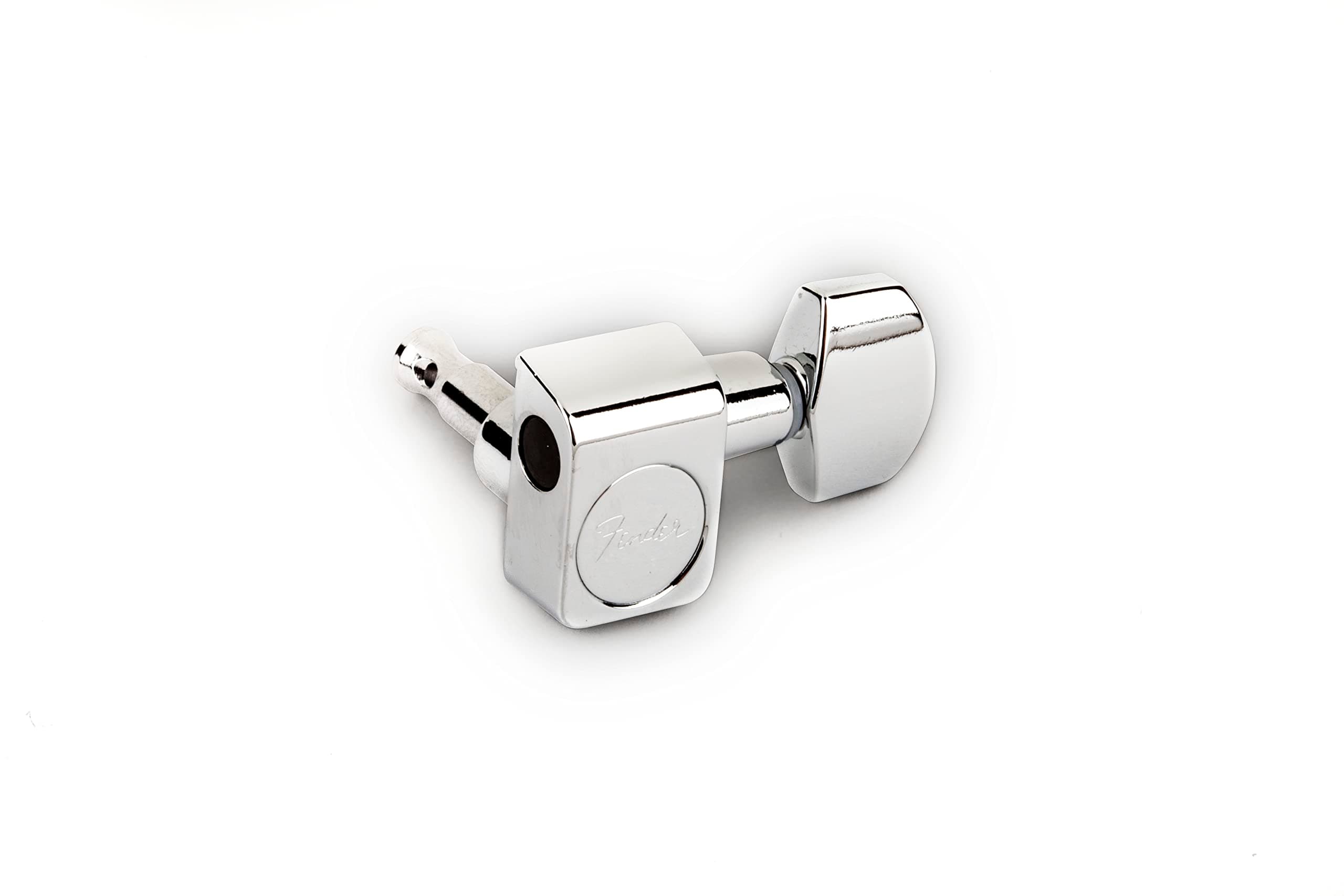 Fender Dual-Pin Guitar Tuning Machine Set, Chrome Finish, Replacement Tuning Keys, Model 0037429049