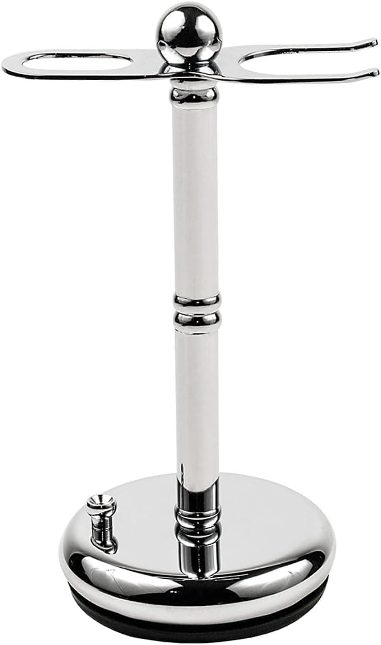 Deluxe Chrome STRAIGHT Razor and Shave Brush Stand *** JUST INTRODUCED FOR 2016 FROM PARKER SAFETY RAZOR
