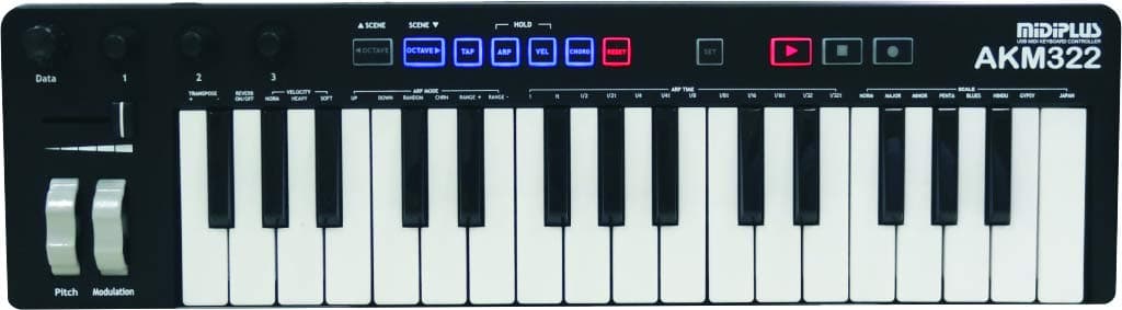 midiplus AKM322 mini size 32 keys USB MIDI Keyboard Controller