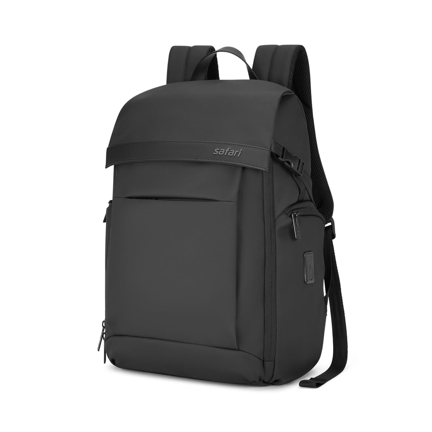 Safari Caden 25L Formal Laptop Backpack Bag for Man & Women, Ideal for Office Use/School/College Boys and Girls, 2 Compartment Bags with Organizer, Trolley Sleeve, Front pockets, Dual USB Port