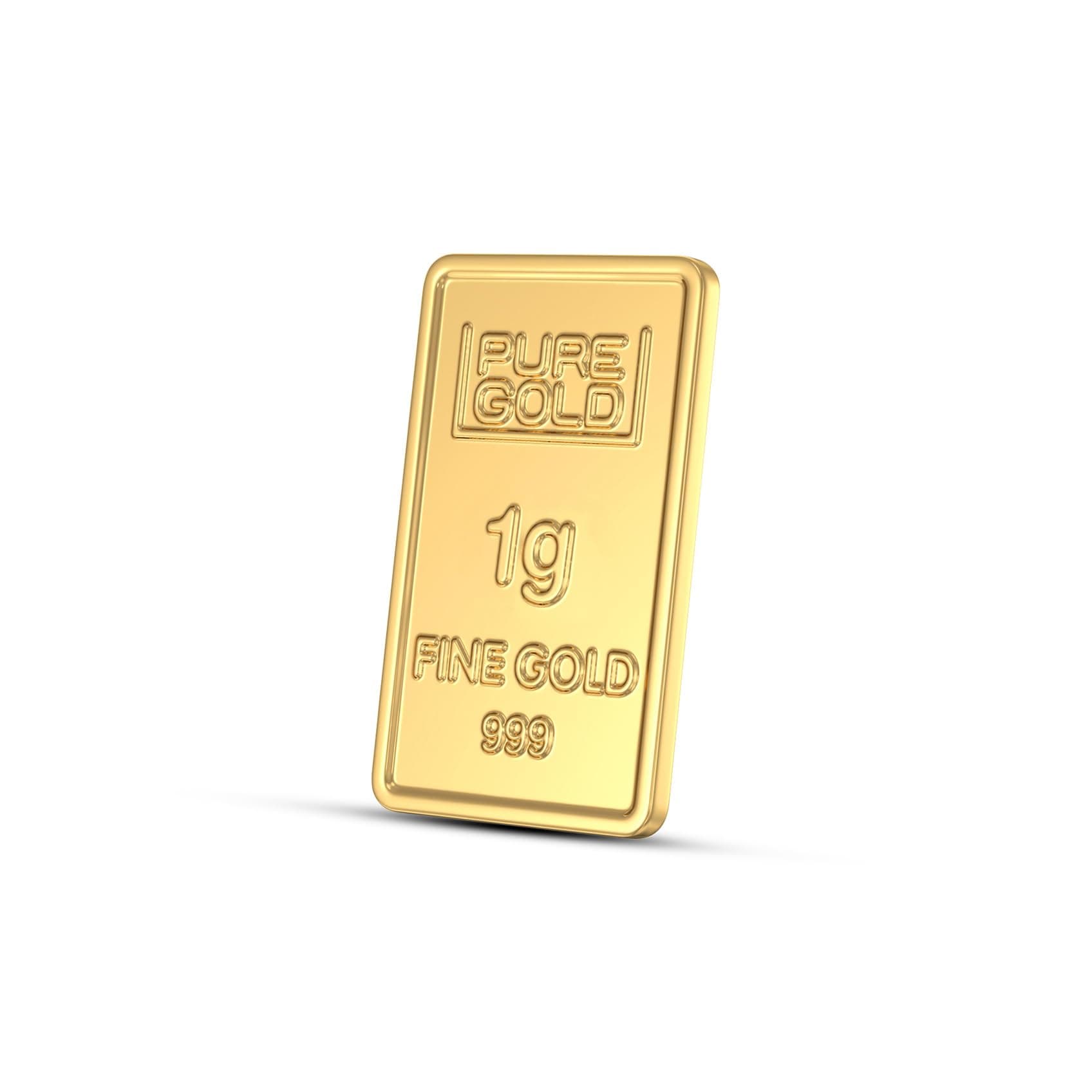 Joyalukkas 1 gm 24K (999) Pure Gold Bar | Assayer Certified | Flower Design | Yellow Gold