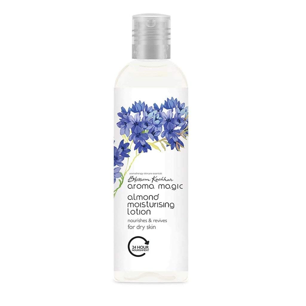 Aroma Magic Almond Moisturising Lotion SPF 15| for 24H nourishment |Moisturizes & revives skin| lotus leaf extracts, jojoba oils, geranium & rose essential oils| Daily Use for Dry Skin - 200 ml