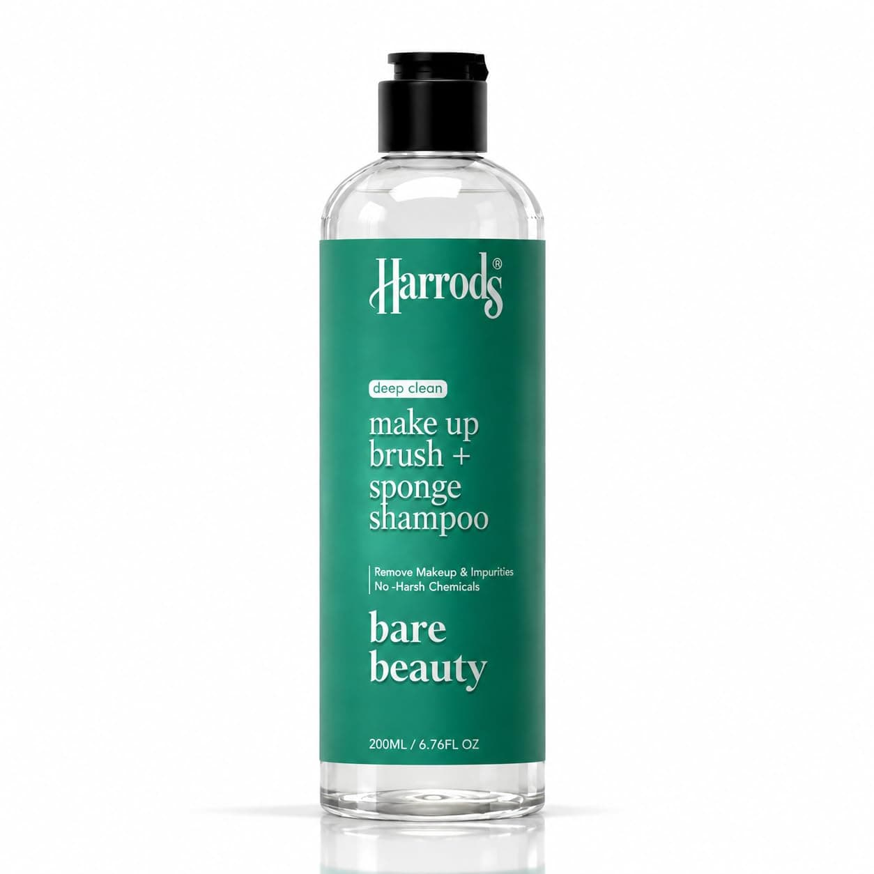 Harrods Professional Makeup Brush Cleaner Shampoo 200ml | Deep Cleans Makeup Brushes, Sponges & Beauty Blenders | Removes Residue, Oil & Buildup | Gentle on Bristles, Quick Rinse