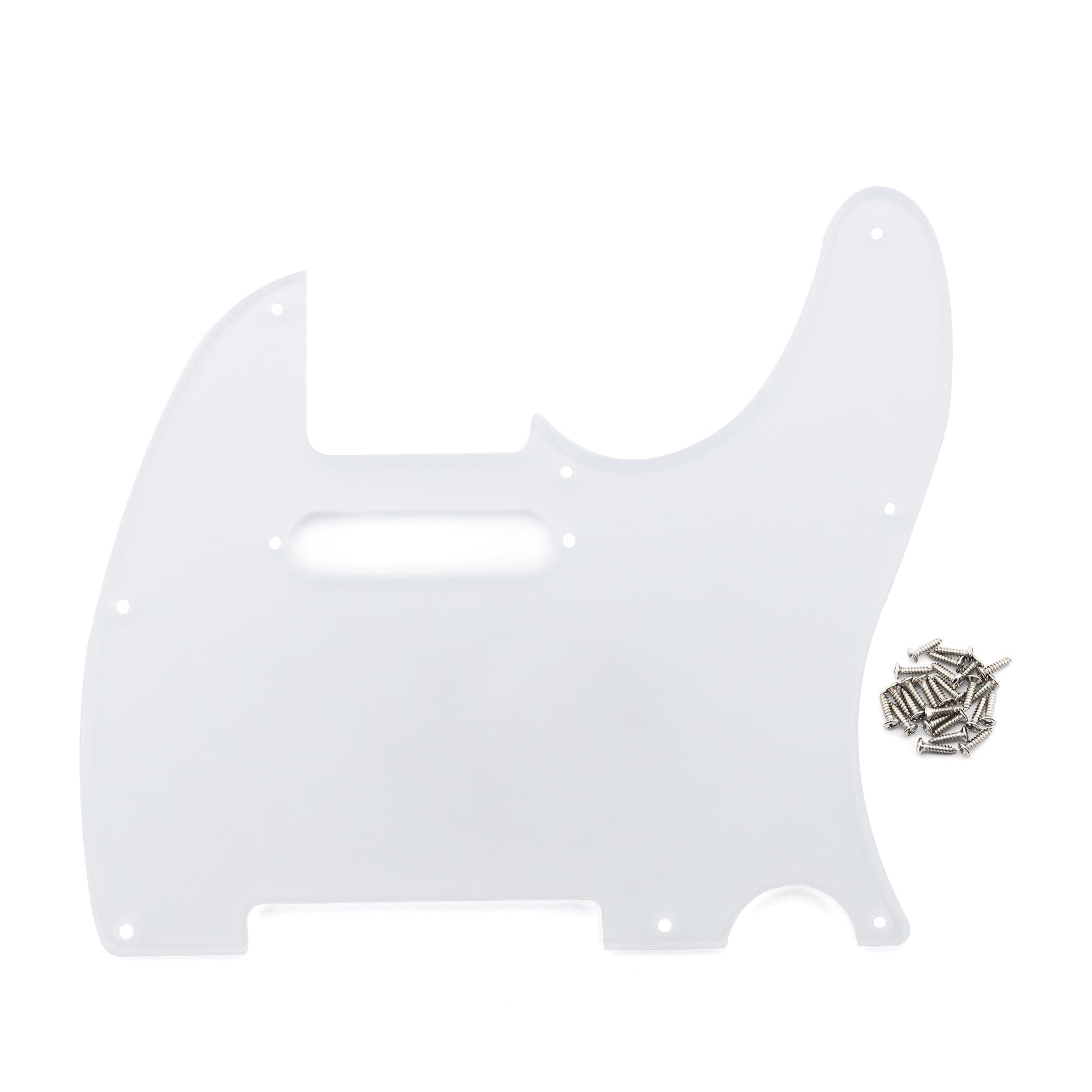 FLEOR 8 Hole Tele Pickguard w/Screws Fit USA/MX Standard Telecaster Pickguard Replacement, 1Ply Transparent