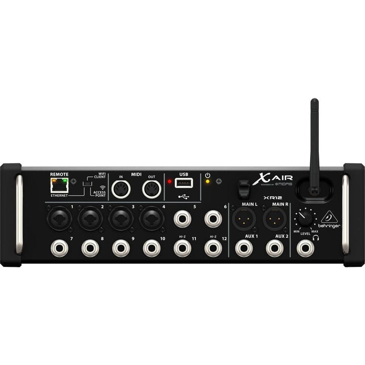 Behringer X Air XR12 12-Input Digital Audio Mixer With USB Connection, Black