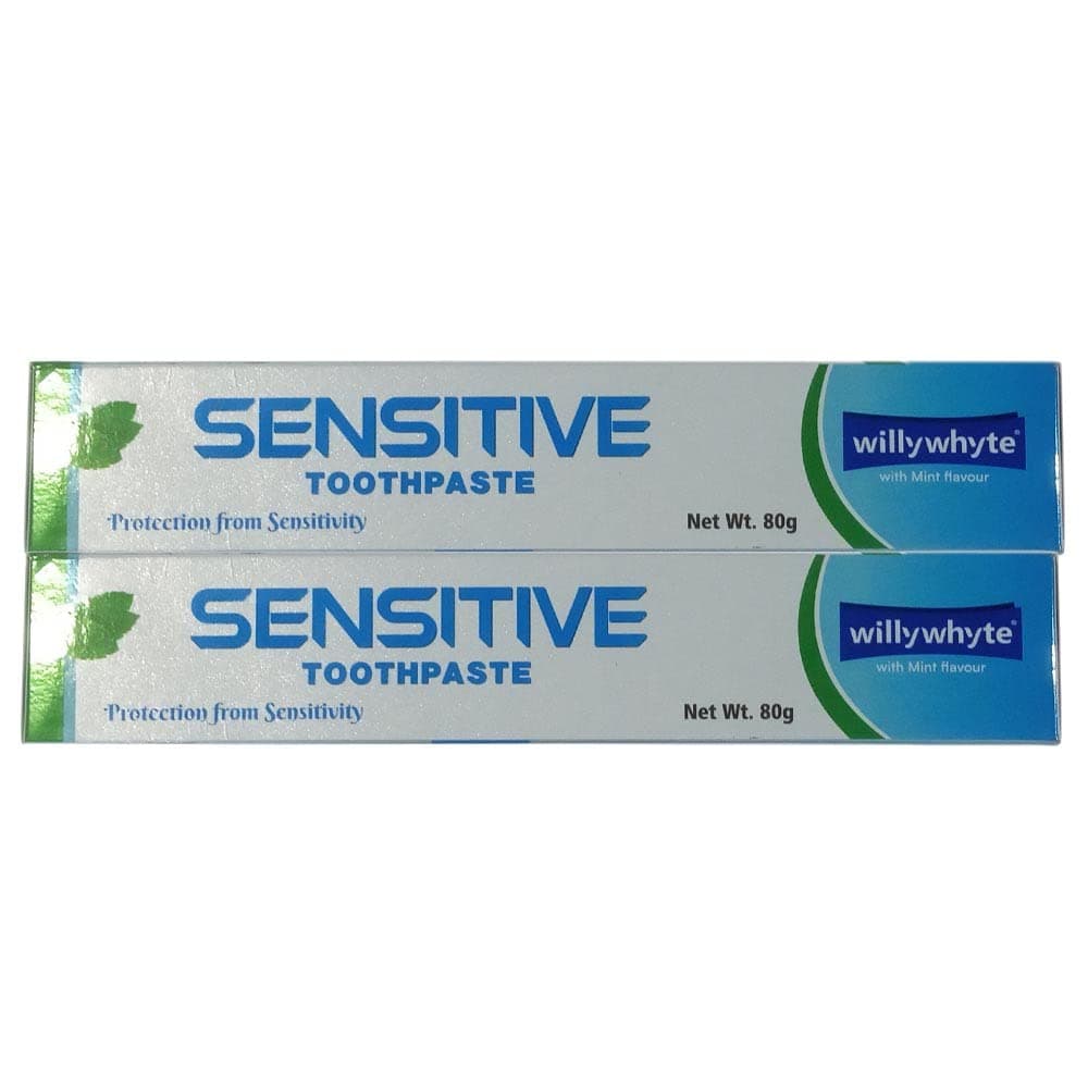 Willywhyte Sensitive Toothpaste with Mint flavour 160gm(80gmx2)