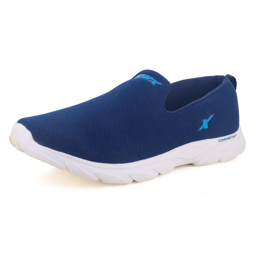 SPARX Slip-On Walking Shoes – Lightweight Casual with Soft Cushioning & All-Day Comfort, SM-675 Blue