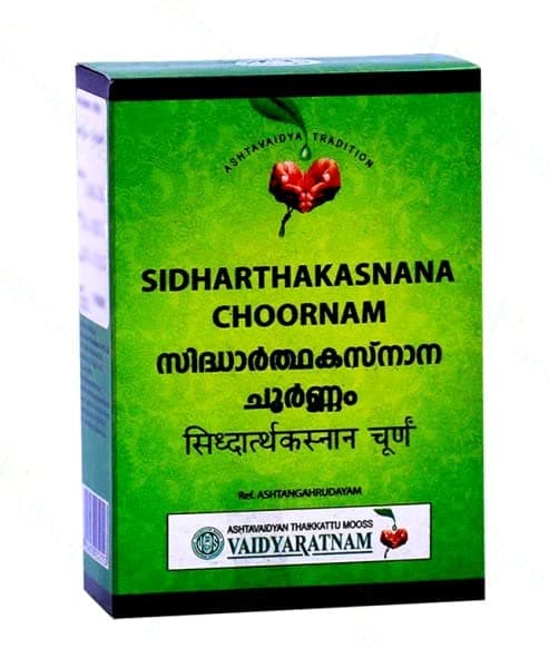 Vaidyaratnam Sidharthaka Snana Choornam 100 GM (Pack of 2) with Dwakan Yashtimadhu Ghanvati