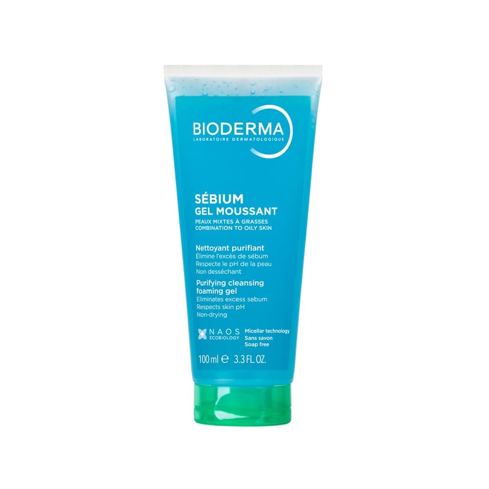 Bioderma Sebium Gel Moussant Purifying Cleansing Foaming Gel Combination To Oily Skin, 100ml