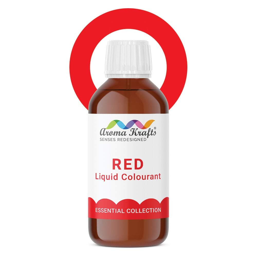 Aroma Krafts Liquid Colour for Melt & Pour Soap & Bath Bomb Making - RED Colour (30 ml)