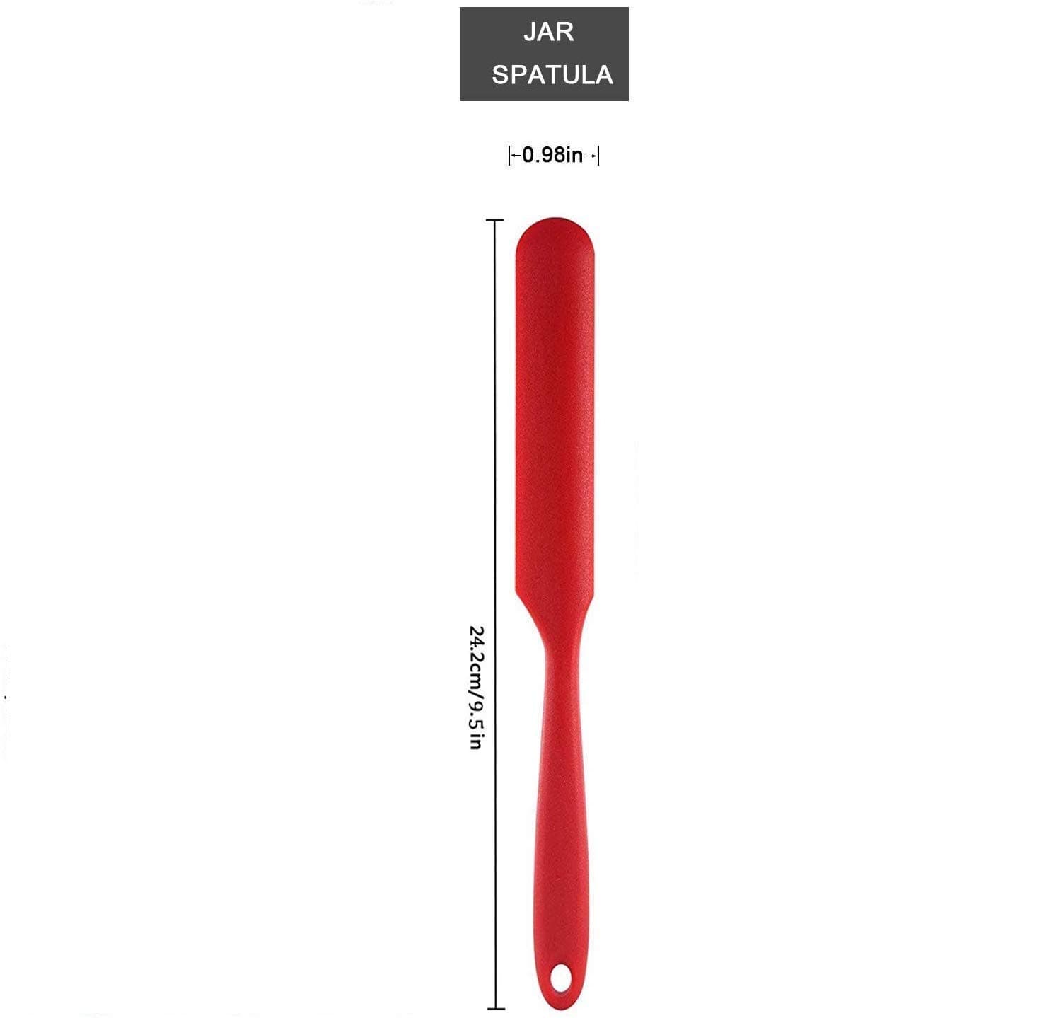 Spatlus Silicone Spatulas,Heat Resistant Non-Stick Flexible Rubber Scrapers Bakeware Tool Essential Cooking Gadget Spatula Small 20.6cm+Spatula Spreader/Butter Knife 24cm|Pack of 2 RED