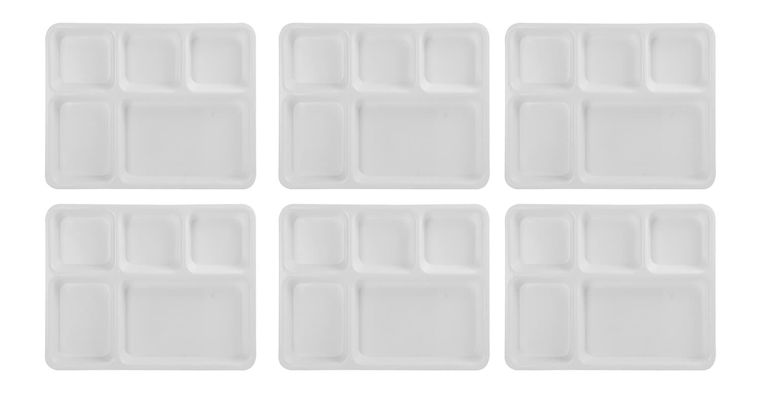 Ecofood®Polypropylene Dinner Plates - Set of 6, White