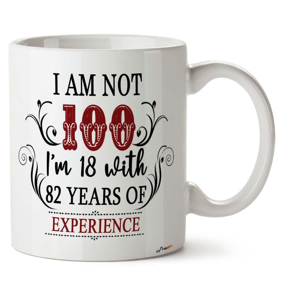 FirseBUY Birthday Gifts for Women Men - Years of Experience Mug - Year-Old Present Ideas for Wife, Husband, Sisters, Brothers, Friends, Coworkers - 11 oz Coffee Mug