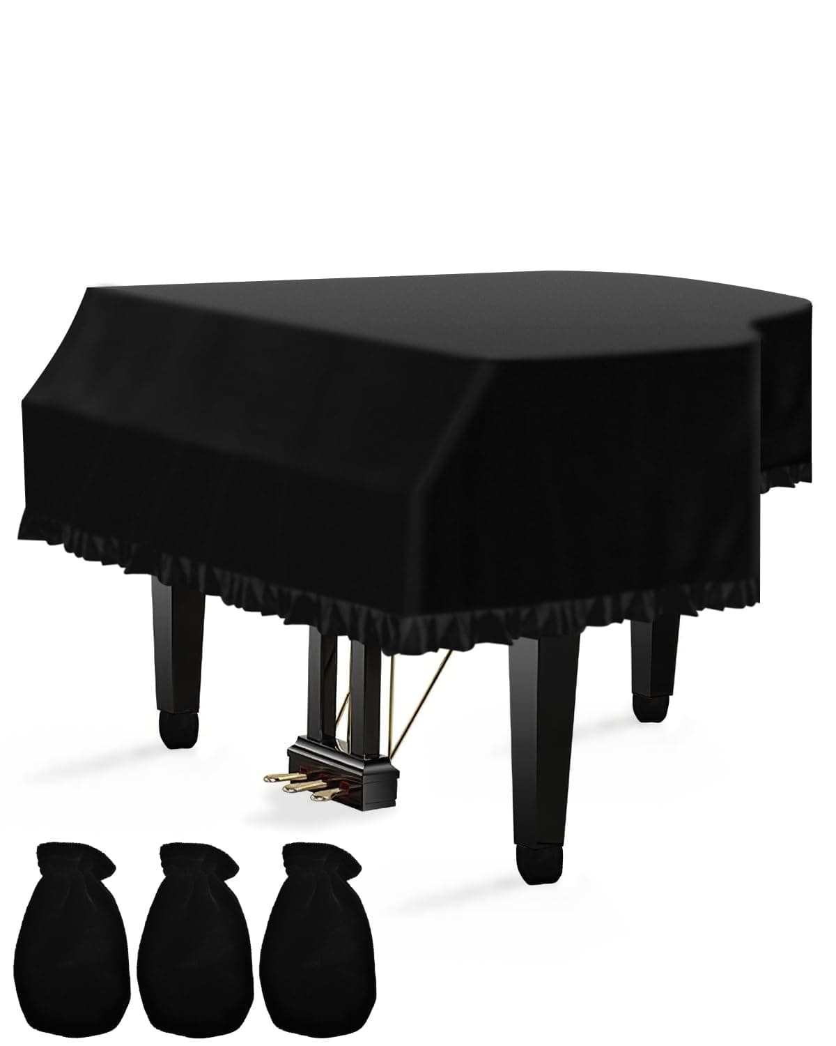 TINDTOP Grand Piano Cover, Velvet Dustproof Baby Piano Cover
