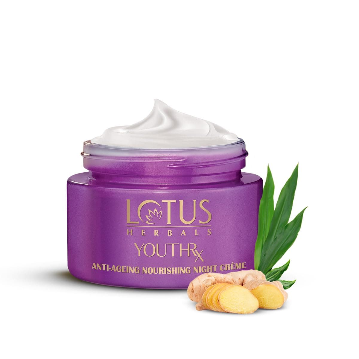 Lotus Herbals YouthRx Anti Ageing Nourishing Night Cream | Anti Wrinkle & Fine Lines Repair | Skin Firming & Hydrating Night Moisturizer | With Ginseng & Ginger Extract | For All Skin Types | 50g