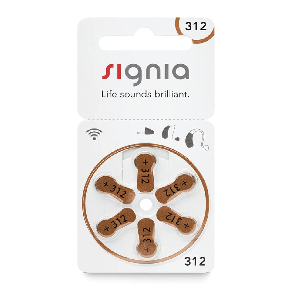 Signia Hearing Aid Battery 312- Pack of 60 Batteries- Hearstore.in