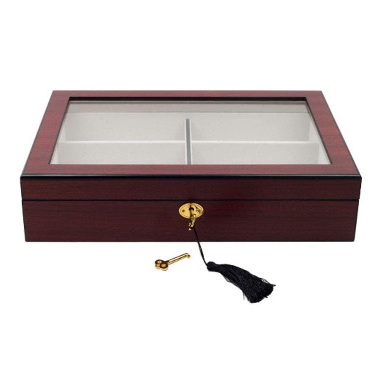 6 Piece Extra Large Cherry Wood Rosewood Eyeglass Sunglass Glasses Display Case Organizer Collector Box