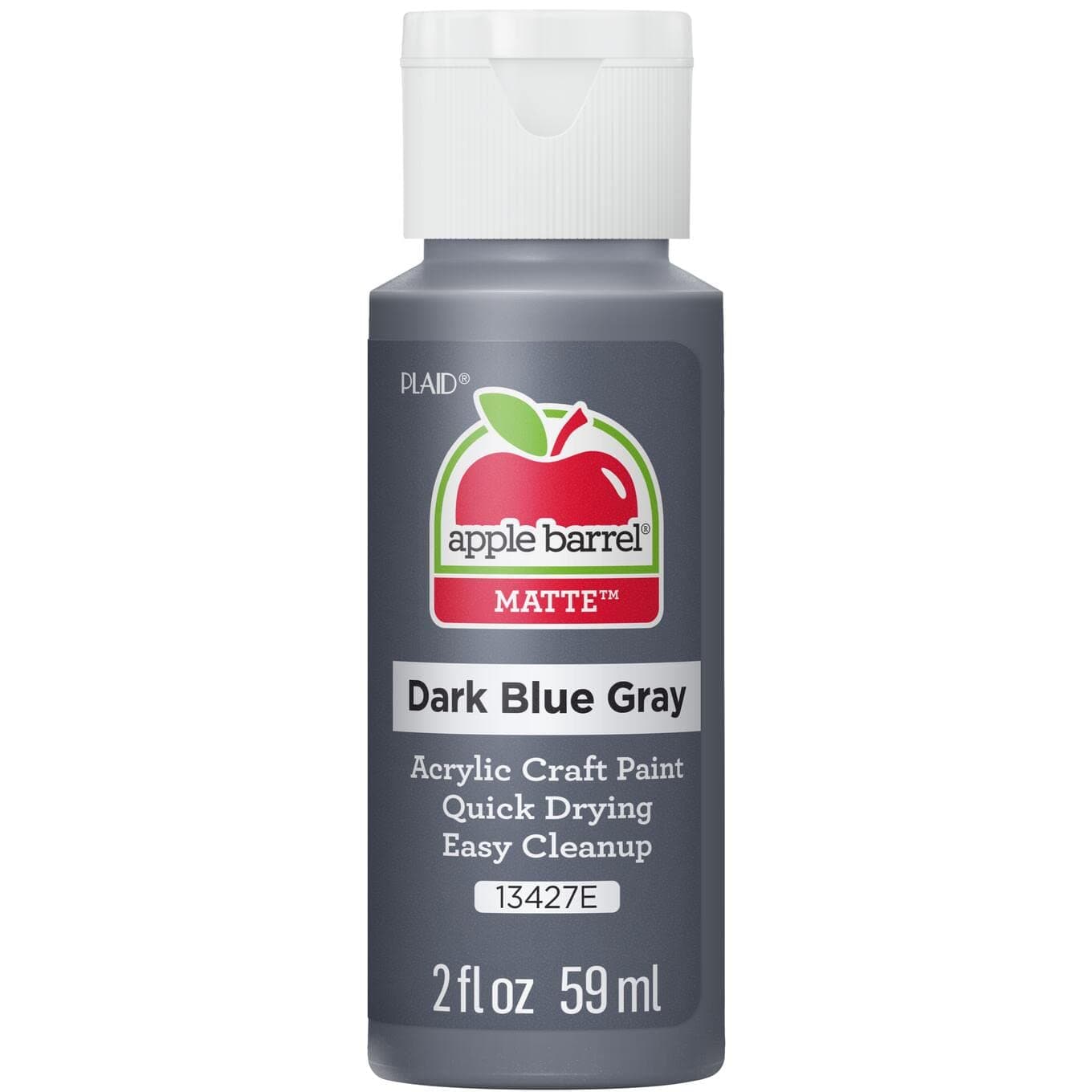 Apple Barrel Acrylic Paint, Dark Blue Gray 2 fl oz Classic Matte Acrylic Paint for Easy to Apply DIY Arts and Crafts, Art Supplies with A Matte Finish