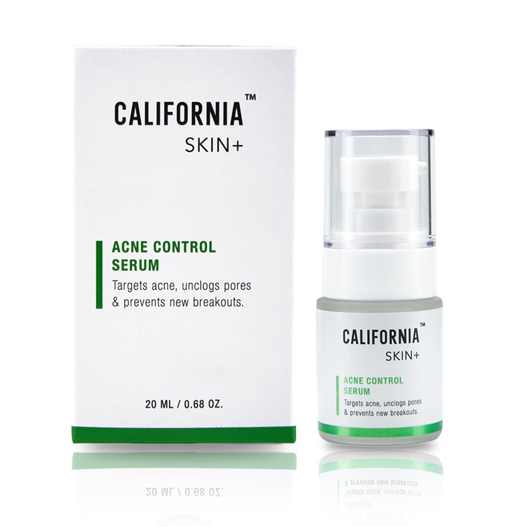 California Skin+ Anti-Acne Serum | Reduces Active Pimples & Prevents Future Breakouts | 2% Salicylic Acid + 4% Niacinamide + Zinc PCA | For All Skin Types