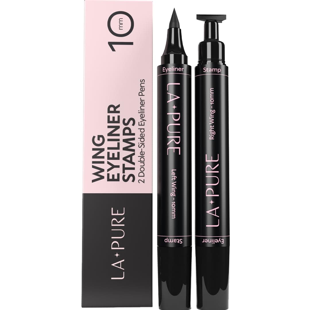 Original Eyeliner Stamp by LA PURE (2 Pens) - 2 double-sided pens, winged liquid eyeliner stamp.