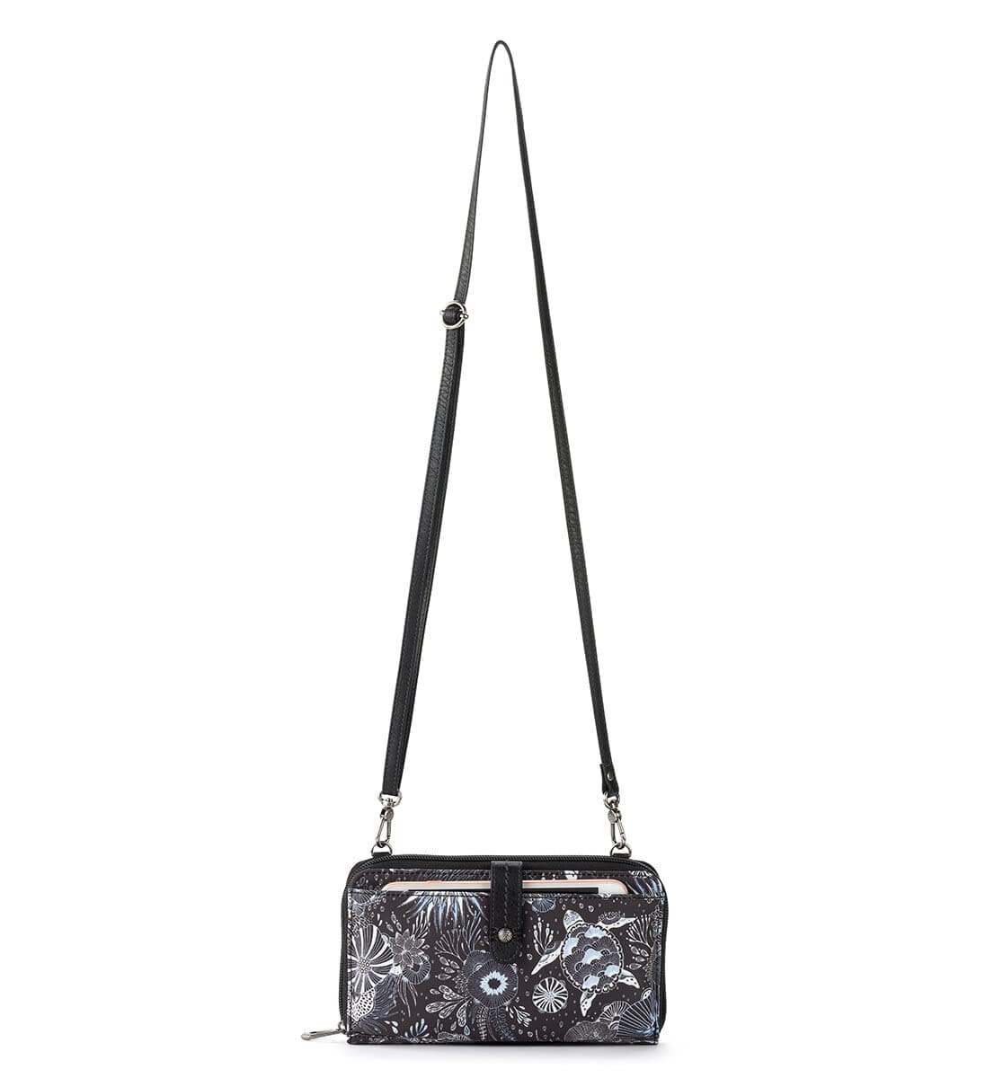 Sakroots womens Eco-twill Eco Twill Large Smartphone Crossbody, Midnight Seascape, One Size