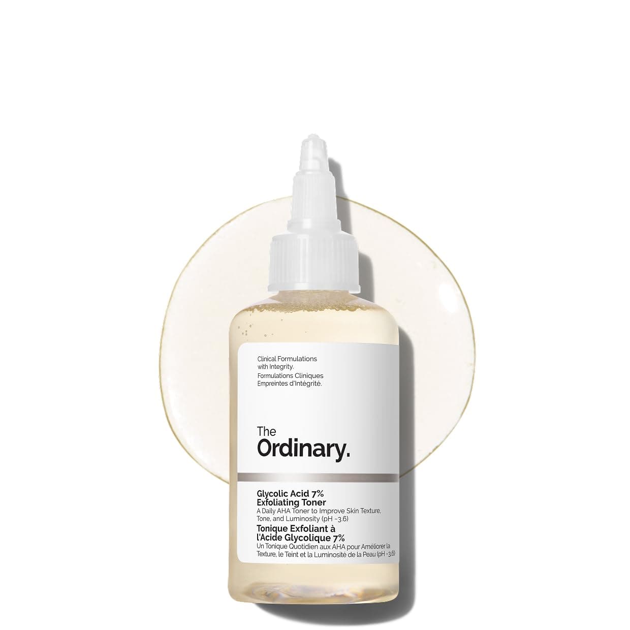 The Ordinary Glycolic Acid 7% Exfoliating Toner, Brightening and Smoothing Daily Toner for More Even-Looking Skin Tone, 100ml