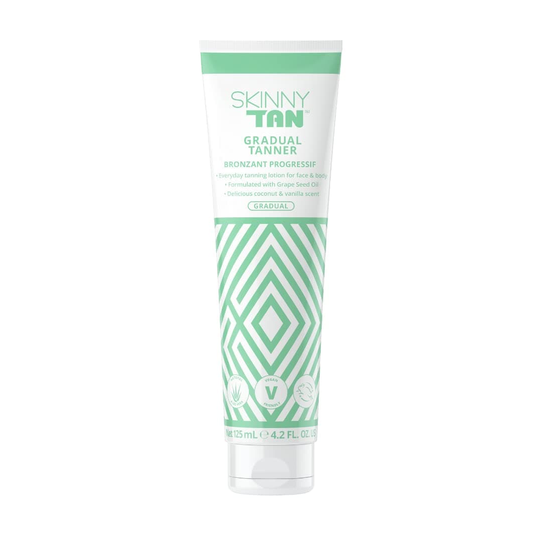 Skinny Tan Gradual Tanner - No Orange, No Streak, Cellulite Reduction Lotion All Skin Types